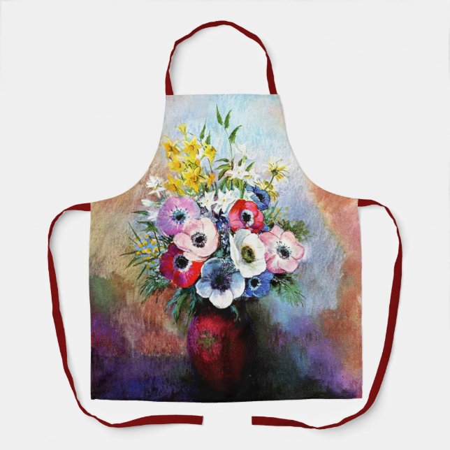 Anemones von Odilon Redon Schürze (Vorderseite)