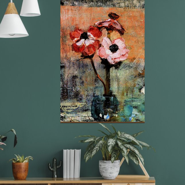 Anemones von Piet Mondrian Poster (Wohnzimmer 1)