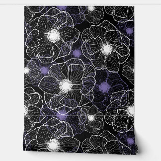 Anemones Wildblume Muster G601 Tapete