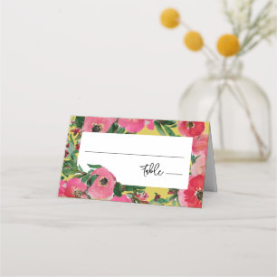 Anemongelbe Hochzeit Platzkarte