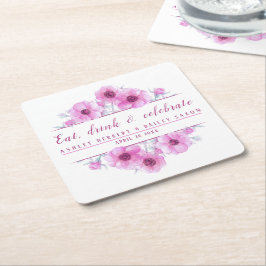 Anemonrosa Blume feiern Untersetzer