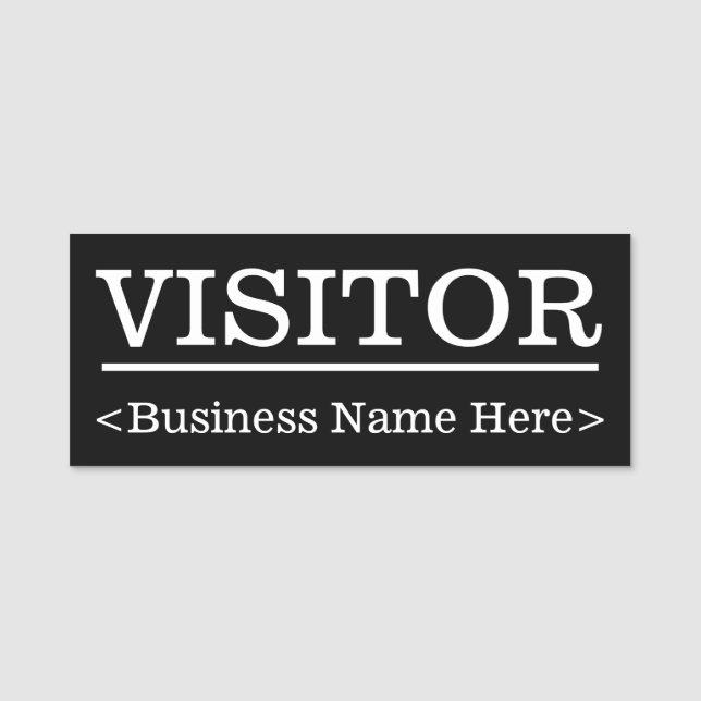 Anerkennbare "VISITOR"-Bezeichnung Namensschild (Vorderseite)