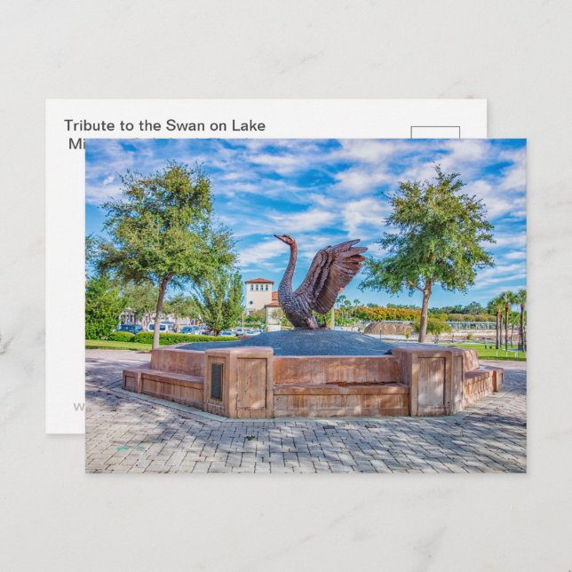 Anerkennung für den Schwan Postkarte (Vorne/Hinten)