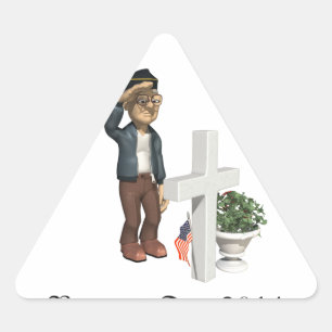 Anerkennung unserer Veteranen - Dreieckiger Aufkleber