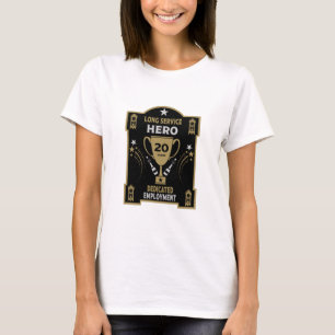 Anerkennung von Dienstleistungen für lange Anstell T-Shirt