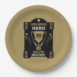 Anerkennung von Dienstleistungen mit langer Anstel Pappteller