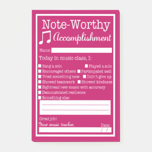 Anerkennung von Musikschulen Post-it Klebezettel