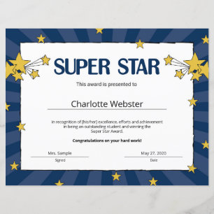 Anerkennung von Super Star-Studierenden