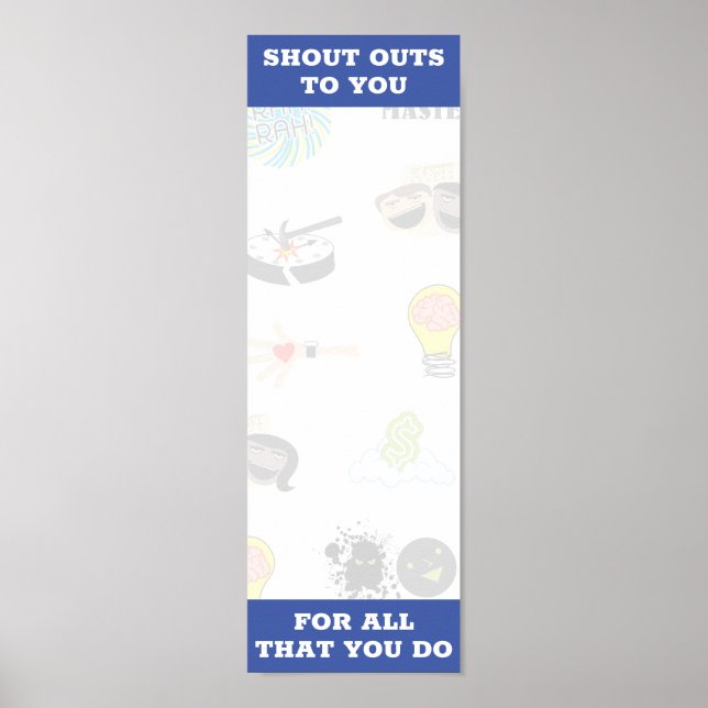 Anerkennungs-Aufkleber für Mitarbeiterprämie Poster (Vorne)