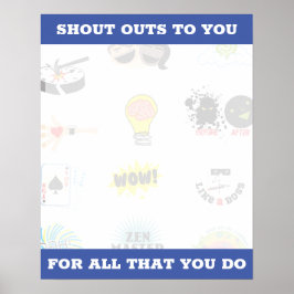 Anerkennungs-Aufkleber für Mitarbeiterprämie Poster