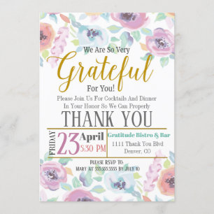 Anerkennungs-Einladung, dankbar für Einladung