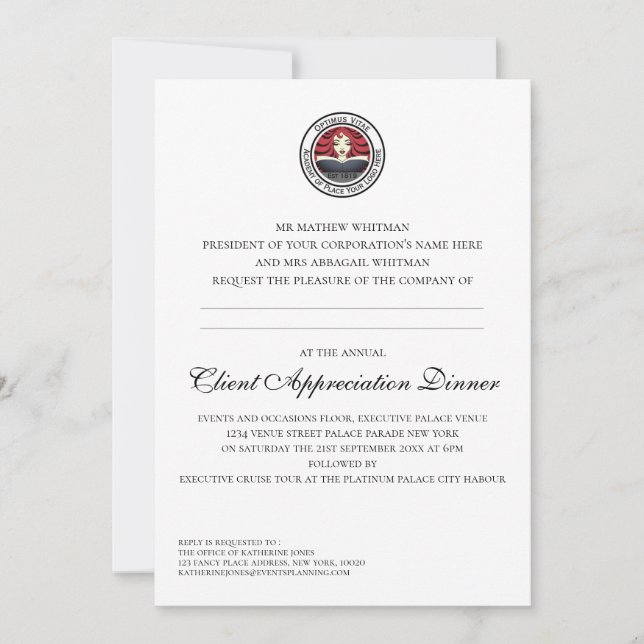 Anerkennungs-Ereignis Einladung (Vorderseite)