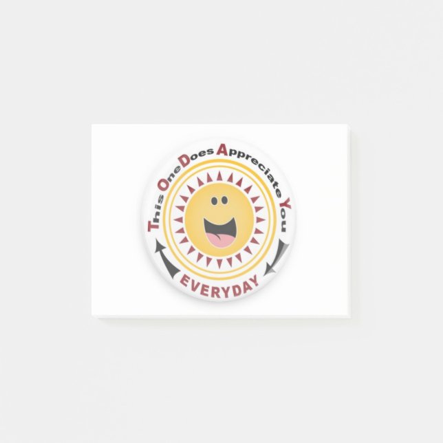 Anerkennungs-Post-Itauflagen Post-it Klebezettel (Vorderseite)