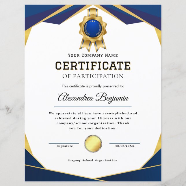 Anerkennungsbescheinigung (Vorderseite)