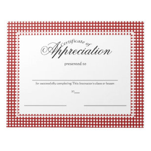 Anerkennungsbescheinigungen Notizblock