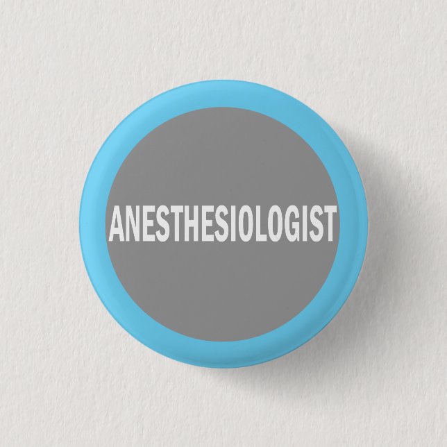 Anesthesiologist hospital identification badge button (Vorderseite)