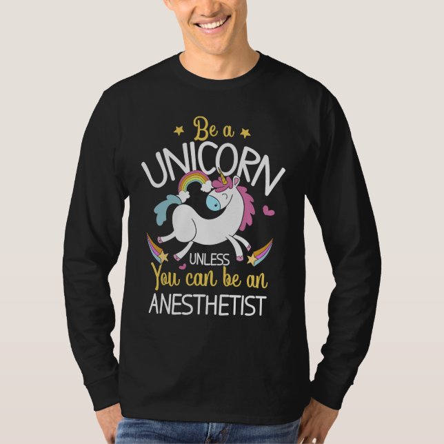 Anesthetist Unicorn Anesthesiology CRNA Nurse T-Shirt (Vorderseite)