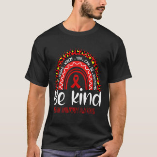 Aneurysm Awareness Leopard Rainbow Wählen Sie Kind T-Shirt