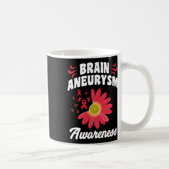 Aneurysma Awareness Blume Multifunktionsleisten-Un Kaffeetasse (Rechts)