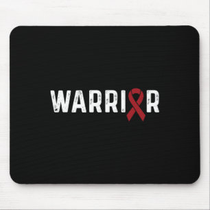 Aneurysma Awareness Burgundy Ribbon Krieger Mousepad