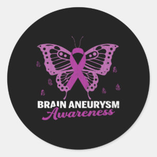 Aneurysma Awareness Butterfly Operation Support Gr Runder Aufkleber