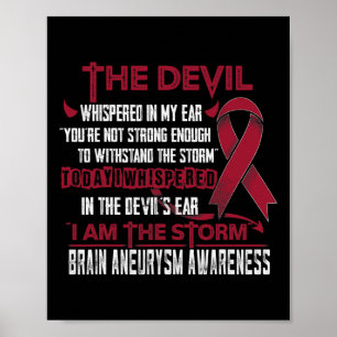 Aneurysma Awareness, dass ich der Sturmteufel bin Poster