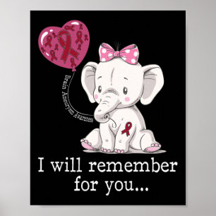 Aneurysma Awareness Elephant Poster