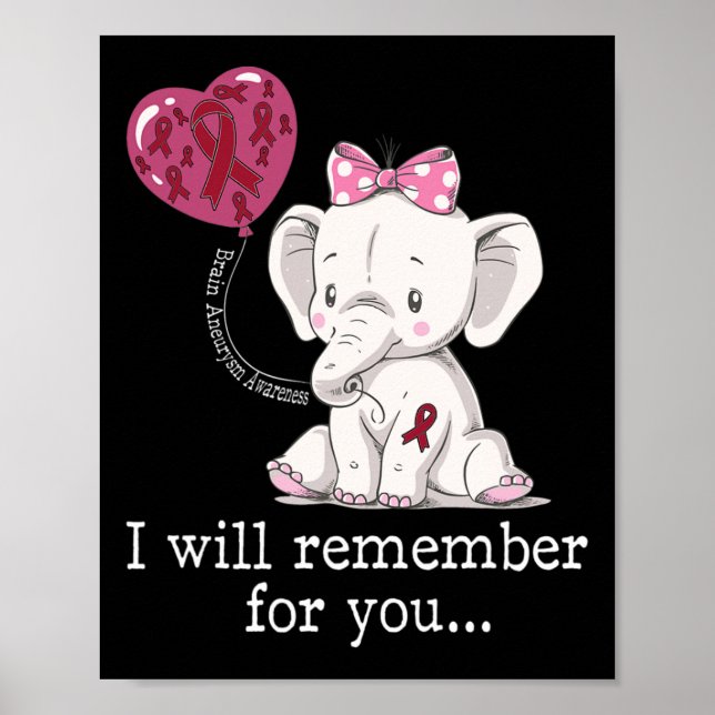 Aneurysma Awareness Elephant Poster (Vorne)