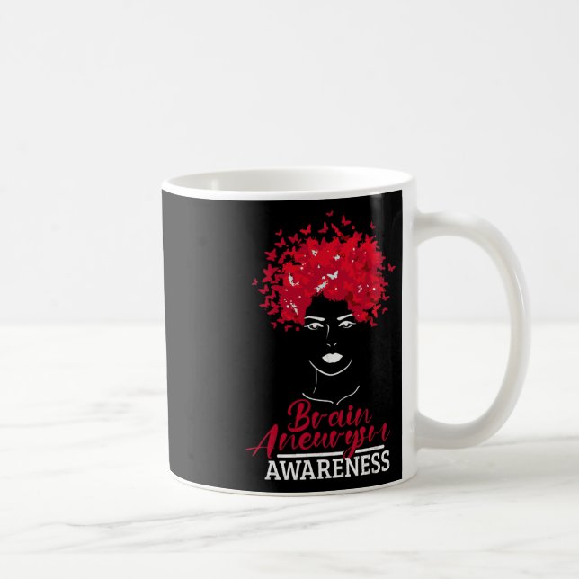 Aneurysma Awareness Gehirn Operation Supporter Gra Kaffeetasse (Rechts)