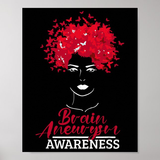 Aneurysma Awareness Gehirn Operation Supporter Gra Poster (Vorne)