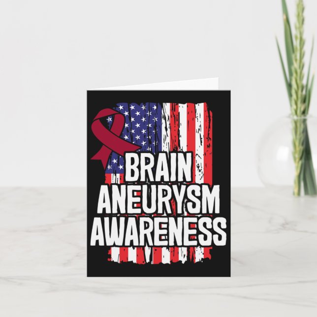 Aneurysma Awareness Ribbon Karte (Vorderseite)