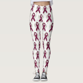 Aneurysma Awareness Ribbon Leggings