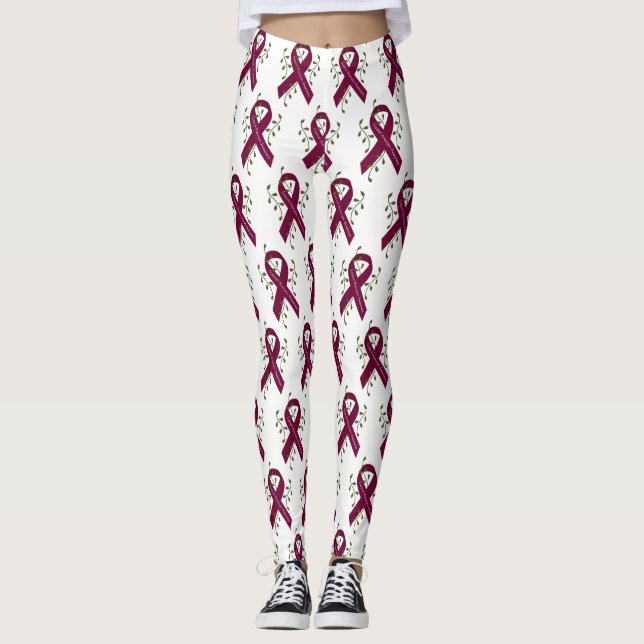 Aneurysma Awareness Ribbon Leggings (Vorderseite)