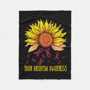 Aneurysma Awareness Sonnenblume Fleecedecke