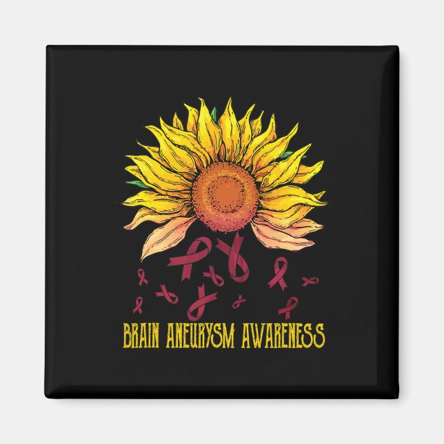 Aneurysma Awareness Sonnenblume Magnet (Vorne)