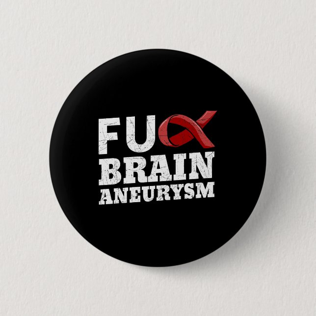 Aneurysma Awareness Supporter Intrakranialer Kämpf Button (Vorderseite)
