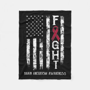 Aneurysma Warrior US Flag Fleecedecke