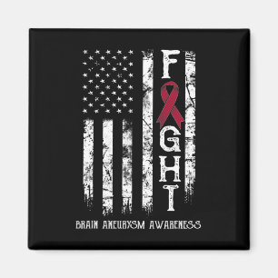 Aneurysma Warrior US Flag Magnet