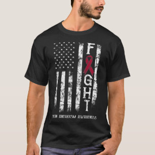 Aneurysma Warrior US Flag T-Shirt