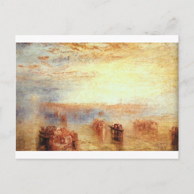 Anfahrt nach Venedig durch William Turner Postkarte (Vorderseite)