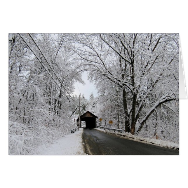 Anfahrt Winter - Coombs Covered Bridge (Vorderseite (Horizontal))