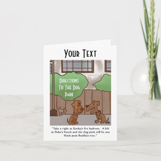 Anfahrtsskizze für den Hundepark Faltkarte (Vorderseite)