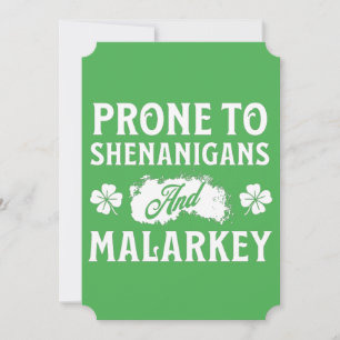Anfällig für Schabernack und Unsinn St. Patrick's Einladung