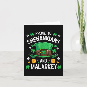 Anfällig für Shenanigans & Malarkey Fun Clover Karte