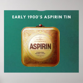 Anfang der 1900er Jahre Aspirin Tin Poster