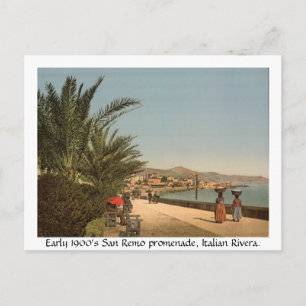 Anfang der 1900er Jahre Italien, Promenade in San  Postkarte