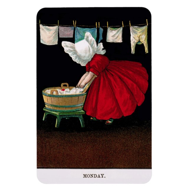 Anfang der 1900er-Jahre Montag Sunbonnet Sue Magne Magnet (Vertikal)