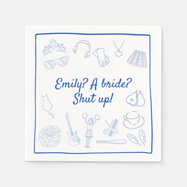 Anfang der 2000er Jahre niedliche Prinzessin Bache Serviette (Vorderseite)