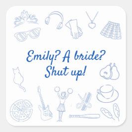 Anfang der 2000er Jahre, Prinzessin Bachelorette C Quadratischer Aufkleber