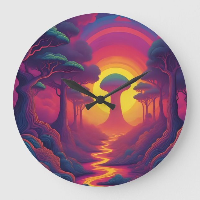 Anfang der Fall Art Große Wanduhr (Vorderseite)